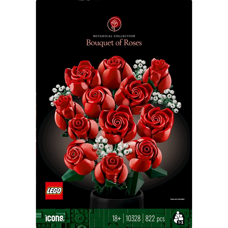 Конструктор LEGO Icons Bouquet of Roses 10328, 18+ лет, 822 элементов