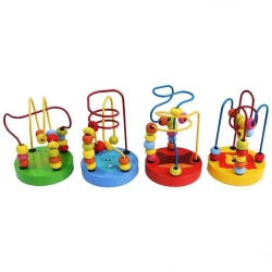 Мини лабиринты с бусинками, разноцветные