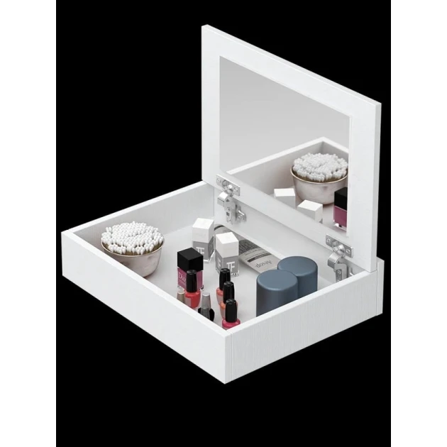 Туалетный столик Art Mebel 1, белый, ламинат, 17x71x30 см