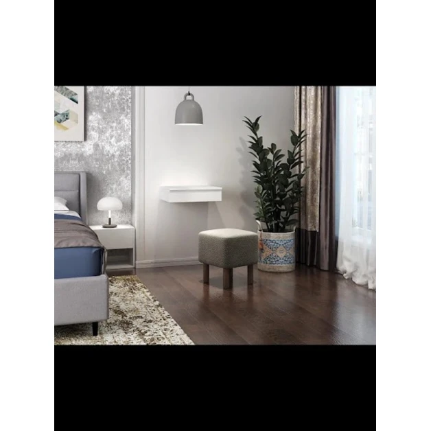 Туалетный столик Art Mebel 1, белый, ламинат, 17x71x30 см