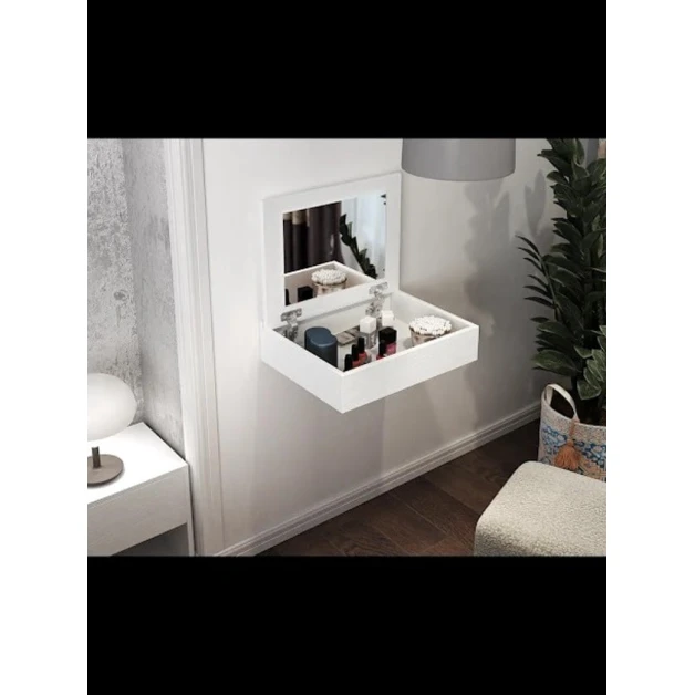 Туалетный столик Art Mebel 1, белый, ламинат, 17x71x30 см