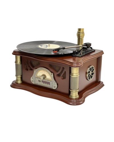 Vinil plastin pleyeri Qrammofon Qəhvəyi/Qızılı