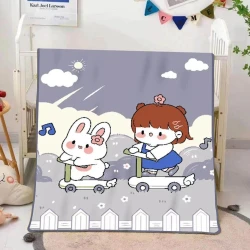 Uşaq üçün pled Zarina Home SHA-00001948, 110x140 sm, bambuk, rəngbərəng Uşaq üçün pled Zarina Home SHA-00001948, 110x140 sm, bambuk, rəngbərəng