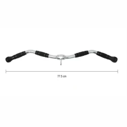 Рукоятка для тренажера WS0123 EZ Curl Pull-Down Bar, нержавеющая сталь/резина, 77.5 см