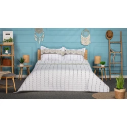 Örtük Pima Cotton SHA-00001261, 170x230 sm, bir yarım, ağ/qəhvəyi