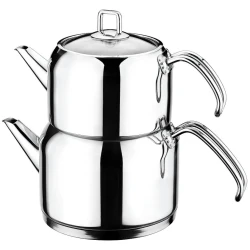 Набор чайников Evimsaray Ece EVMS 1310, нержавеющая сталь, серебристый, 1300 + 2200 мл, 2 шт