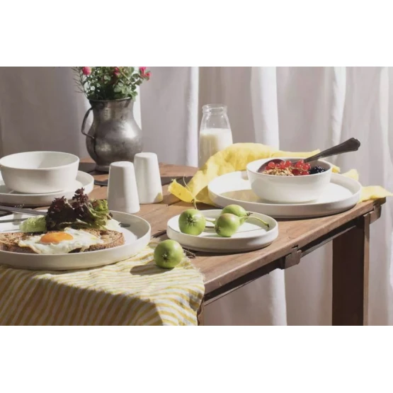 Тарелка ID-Fine Transparan Stolt, фарфор, белая, 25.5 см