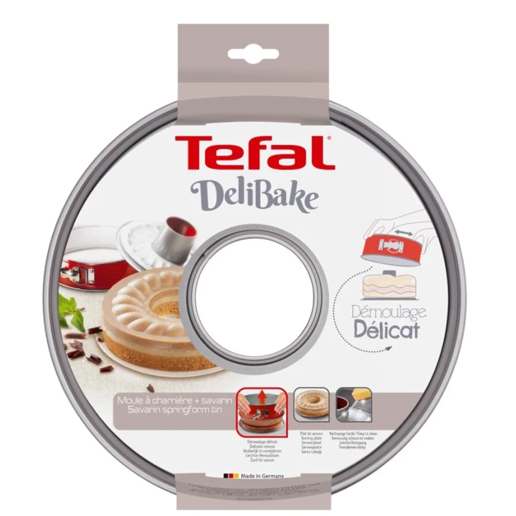 Форма для запекания Tefal Delibake, сталь, красная, 25 см