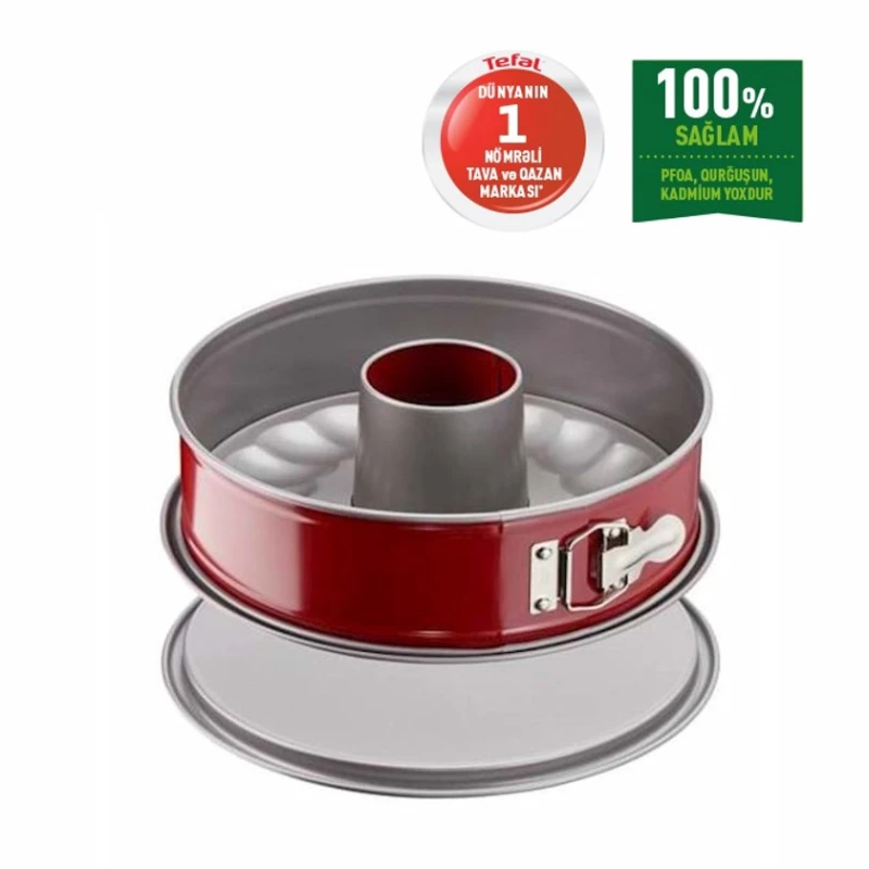 Форма для запекания Tefal Delibake, сталь, красная, 25 см