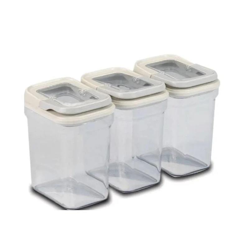 Набор контейнеров для хранения Korkmaz A614, 3 шт, пластик, прозрачный
