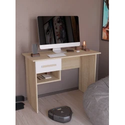 Письменный стол Letta 75x50x104 см, 2 полки, ЛДСП, коричневый