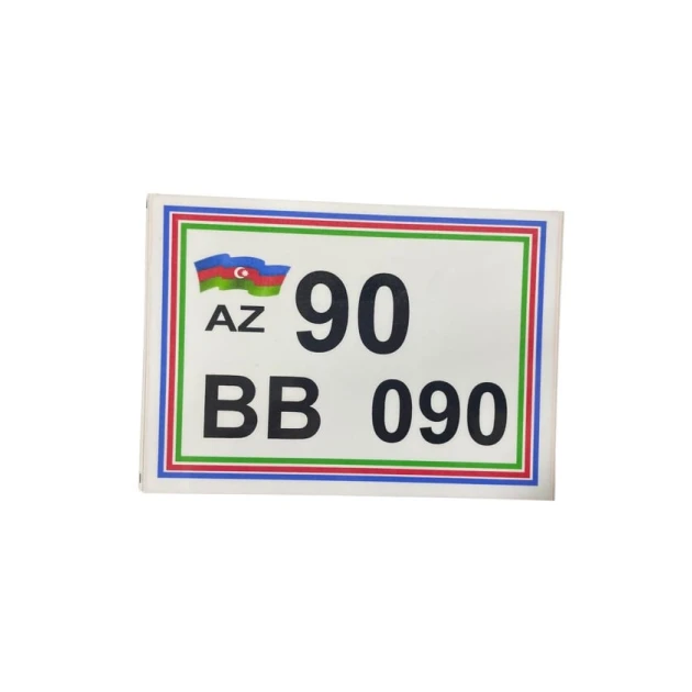 Velosiped nömrəsi 90-BB-090, plastik, 10x15 sm