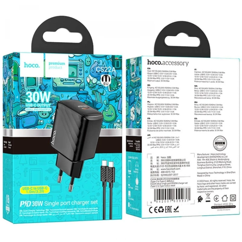 Сетевое зарядное устройство Hoco CS22A Type-c PD30w Сетевое зарядное устройство Hoco CS22A Type-c PD30w