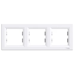 Рамка Schneider Asfora horizontal 3 gang frame, White (EPH5800321)