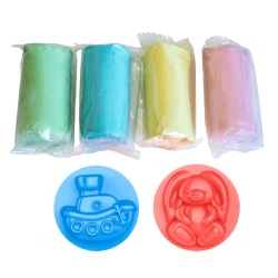 Глина для лепки Луч Кроха, 4 цвета