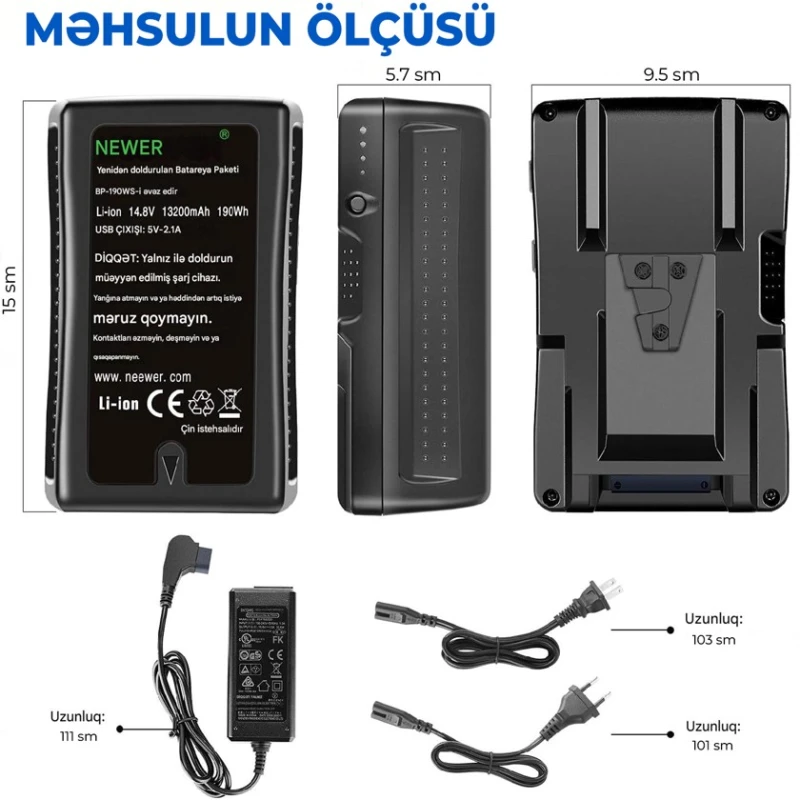 Аккумулятор для видеокамеры Neewer BP-189WS Аккумулятор для видеокамеры Neewer BP-189WS