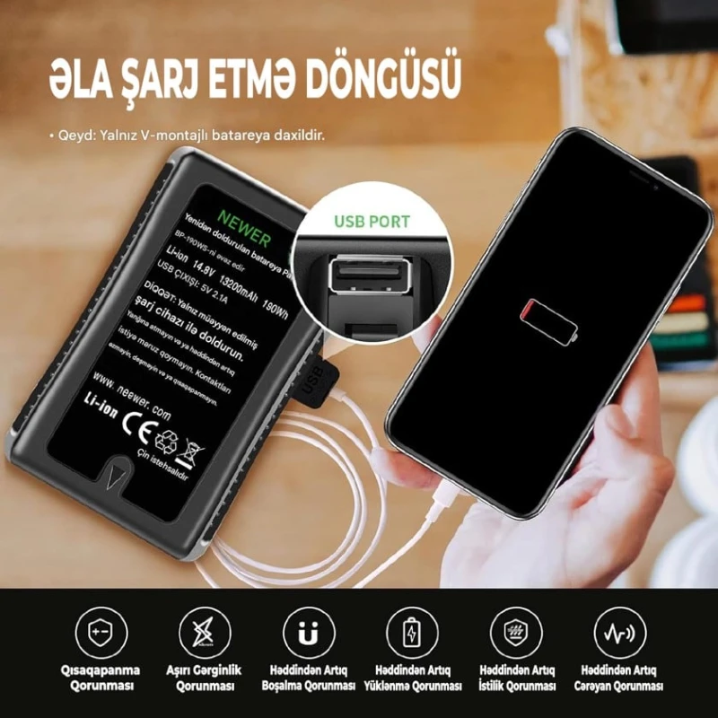 Аккумулятор для видеокамеры Neewer BP-189WS Аккумулятор для видеокамеры Neewer BP-189WS