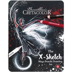 Набор карандашей для рисования Cretacolor X-Sketch Mega Sketching, 12 шт