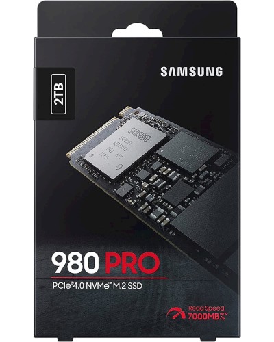 SSD yığıcı Samsung 980 PRO 2 TB M.2 NVMe PCIe gen 4x4 (MZ-V8P2T0B/AM)