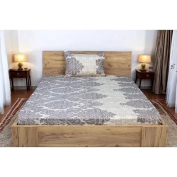 Комплект постельного белья Luxe Cotton 358, простыня 160x200 см, наволочка 50х70 см, односпальный, хлопок, серый