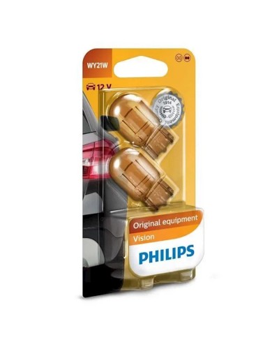 Avtomobil üçün lampa Philips Yellow WY21W W3x16d 12V, 2 əd