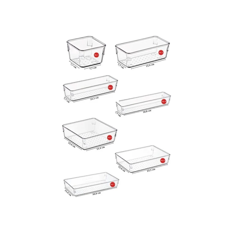 Органайзер для ящика SH37, 7 отделений, прозрачный