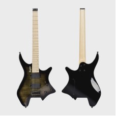 Elektrogitara yarı çanaq, alov ağcaqayın kaplama, şəffaf mavi/şəffaf qırmızı - K-S11