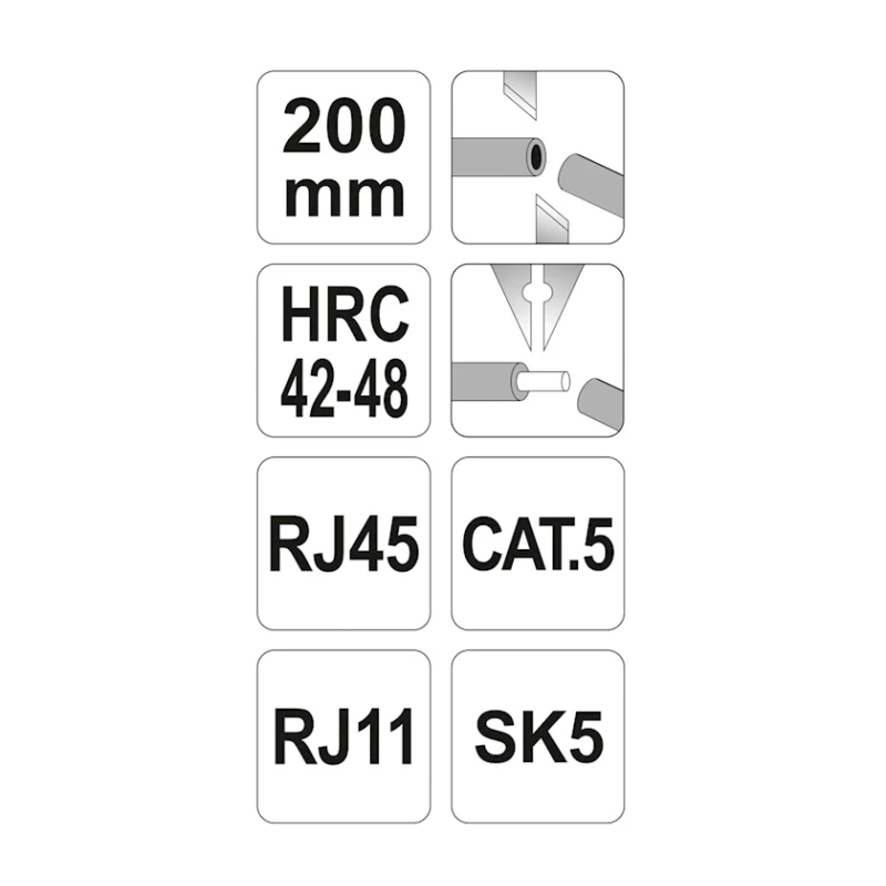 Пресс-клещи Yato YT-2243, 200 мм