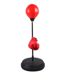 Боксерская груша с базой Kailun, 80-120 см, красная/черная