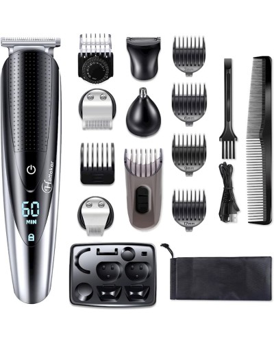 Saç kəsimi dəsti Hatteker H5IN1B001 Silver/Black