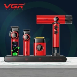 Набор для стрижки VGR Mr. SUPER POWER RAX.007 Stepless Pro 4-in-1 Red