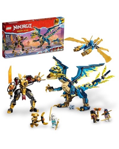 Konstruktor LEGO Ninjago Elemental Dragon vs. The Empress Mech 71796, 9+ yaş, 1038 hissə