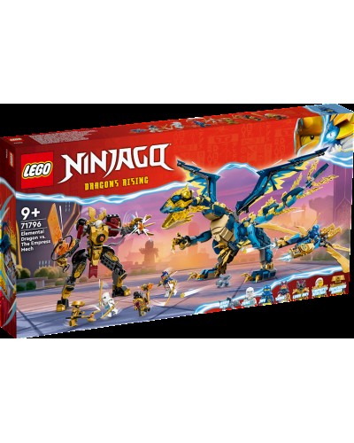 Konstruktor LEGO Ninjago Elemental Dragon vs. The Empress Mech 71796, 9+ yaş, 1038 hissə