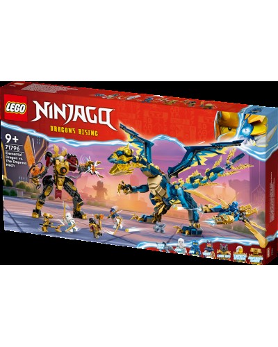 Konstruktor LEGO Ninjago Elemental Dragon vs. The Empress Mech 71796, 9+ yaş, 1038 hissə