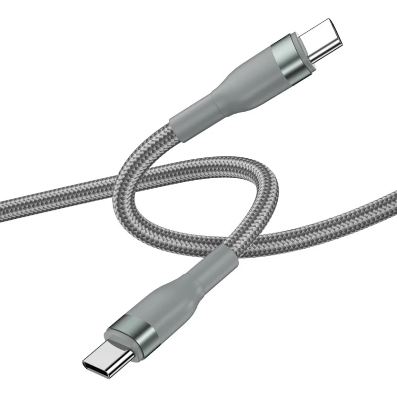 Kabel USB Wiwu Wi-C017 Concise Serisi Type-C to Type-C PD Data Kablo 100W 2M Grey
