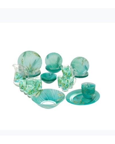 Süfrə qab-qacaq dəsti Luminarc Simply Crazifolia, 46 parça, bərkidilmiş şüşə