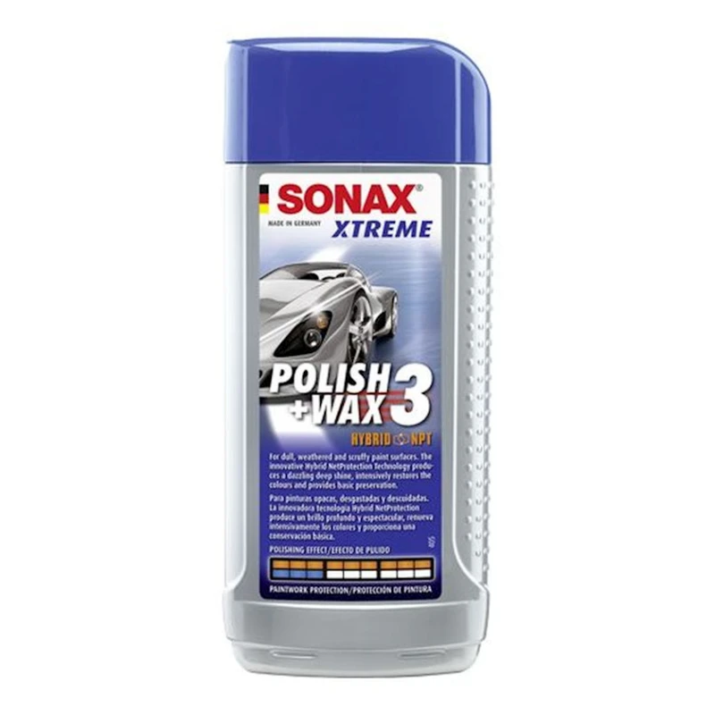 Полироль Sonax Xtreme Polish + Wax 3 Hybrid NPT, 250 мл Полироль Sonax Xtreme Polish + Wax 3 Hybrid NPT, 250 мл