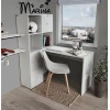 Компьютерный стол Marina 3563_M25ButtonWhite, ЛДСП, белый, 149.6x50x160.01 см Компьютерный стол Marina 3563_M25ButtonWhite, ЛДСП, белый, 149.6x50x160.01 см