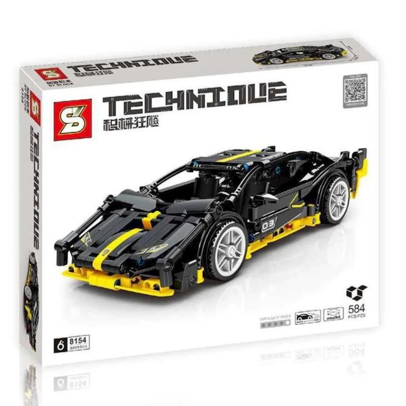 Qurma model Senco Lamborghini Sian Sportcar sarı, 584 hissə Qurma model Senco Lamborghini Sian Sportcar sarı, 584 hissə