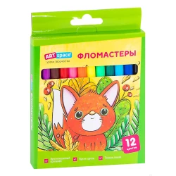 Набор фломастеров ArtSpace Милые зверушки, 12 цветов