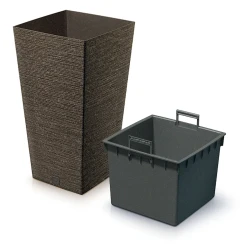 Горшок Prosperplast DFSH300W, коричневый