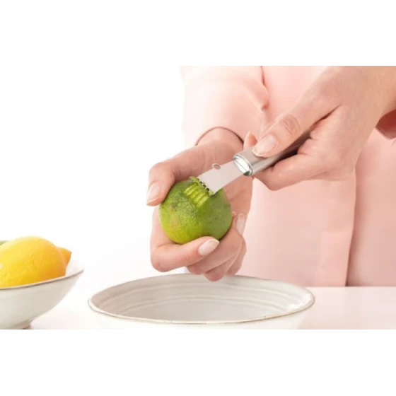 Нож для лимонной кожуры Brabantia 250347, 15,5 см, сталь, серебристый Нож для лимонной кожуры Brabantia 250347, 15,5 см, сталь, серебристый