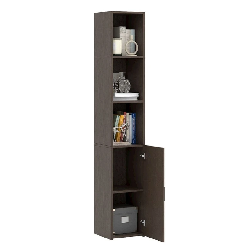 Стеллаж 3563_StellajBookVenge, 178х30х30 см, ЛДСП, коричневый Стеллаж 3563_StellajBookVenge, 178х30х30 см, ЛДСП, коричневый