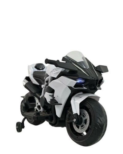 Uşaq elektrik motosikli SMR658, 2 motor, ağ/qara - smr658
