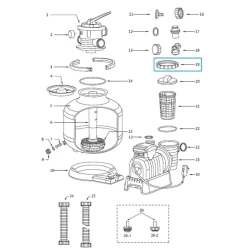 Plastik qayka Bestway qum filtirləri üçün, narıncı