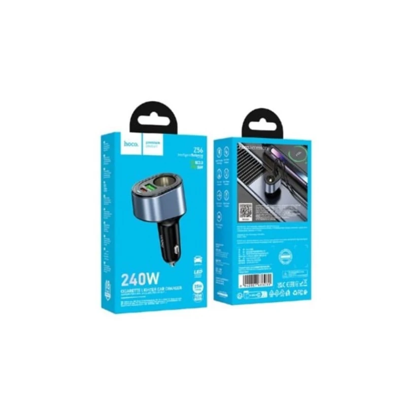 Зарядное устройство автомобильное Hoco Z56 Black Зарядное устройство автомобильное Hoco Z56 Black