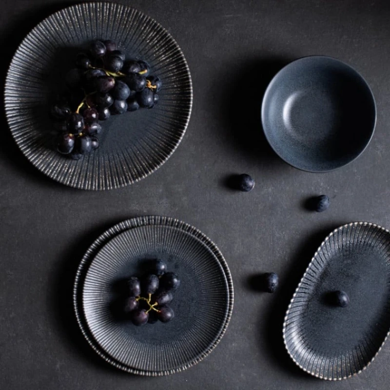 Блюдо ID-Fine Reckless Magnus, фарфор, серое, 18 см