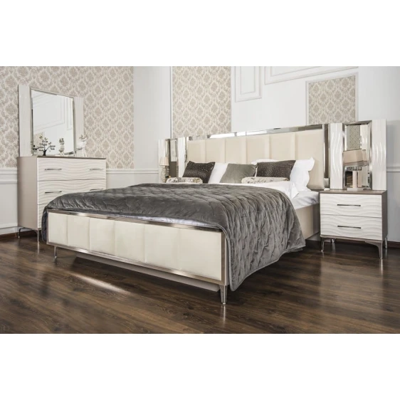 Набор мебели для спальни Era Mebel Gravita, кремовый (шкаф 233x59x221 см, кровать 199x209x119.5 см, прикроватная тумба 52x49.5x58 см, комод 150x50.2x76.5 см, зеркало 116х95 см) Набор мебели для спальни Era Mebel Gravita, кремовый (шкаф 233x59x221 см, кровать 199x209x119.5 см, прикроватная тумба 52x49.5x58 см, комод 150x50.2x76.5 см, зеркало 116х95 см)