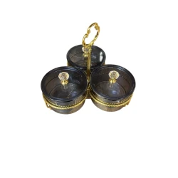 Менажница MagiDeal SE107, черная/золотистая