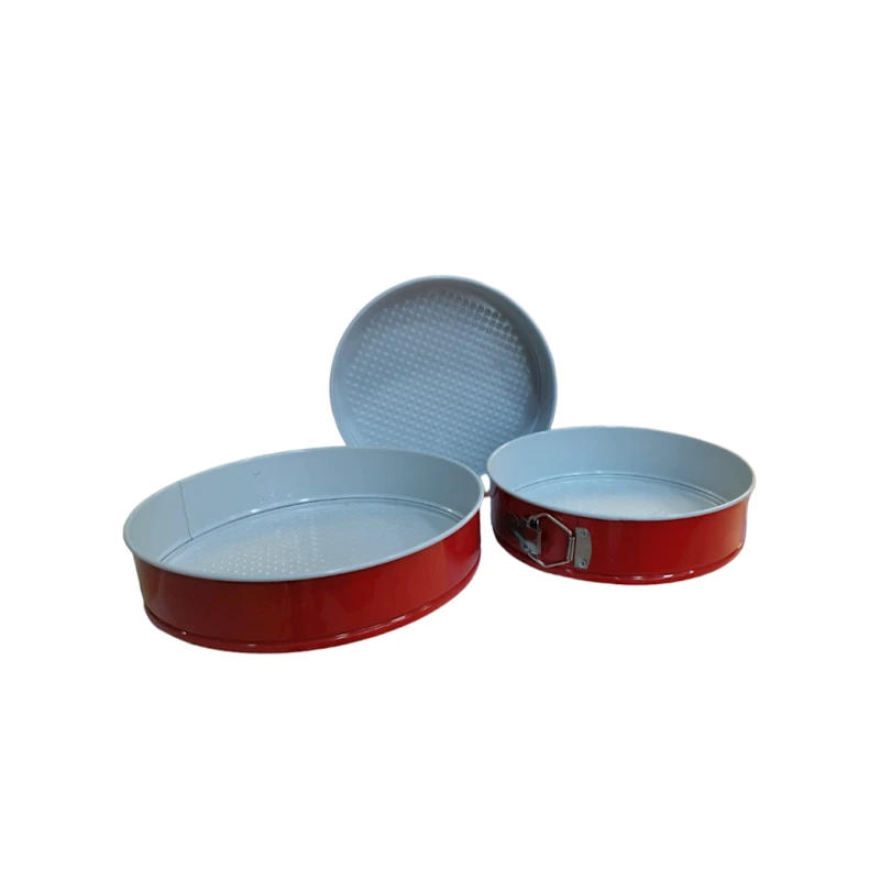 Набор форм для выпечки HMSD_K33R, 28/26/24 см, красный